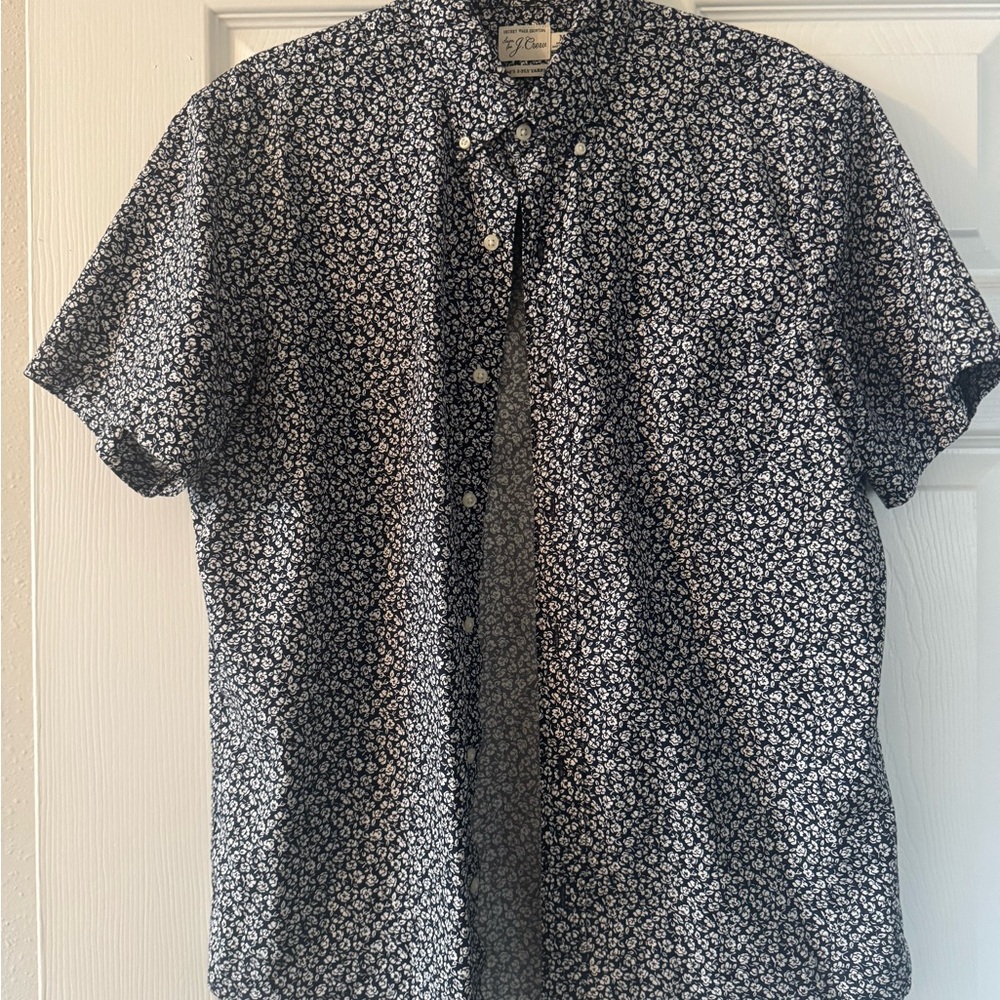 Men's J.Crew Short Sleeve Button Down Floral Shirt